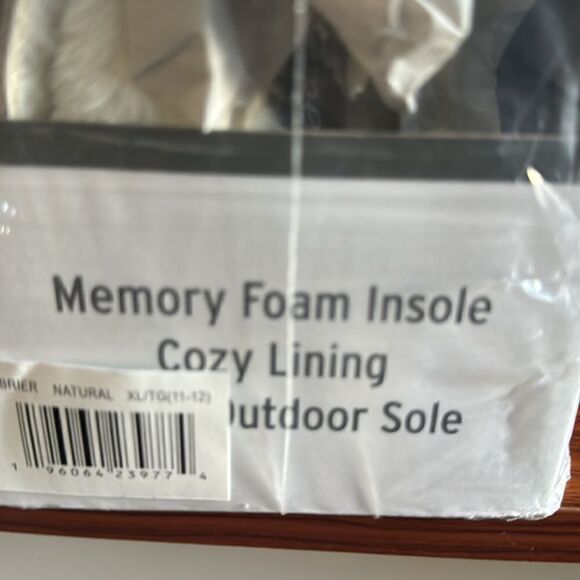 EDDIE BAUER Faux Fur Lined Slippers, Women's Size 12 (XL), Natural‎ Tan, NWT - Picture 8 of 15